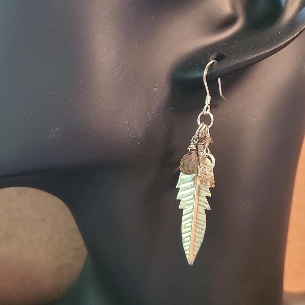 Sterling silver and topaz earrings